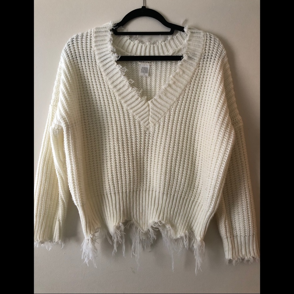 V neck sweater.